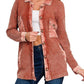 Zenana - Women's Tori Waffle Knit Acid Wash Shacket