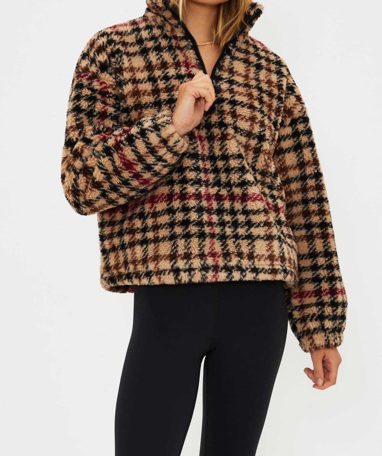 Beach Riot - Leona Fleece Half Zip Sweatshirt