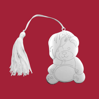 Creative Gifts International - Teddy Bear Ornament with White Tassel