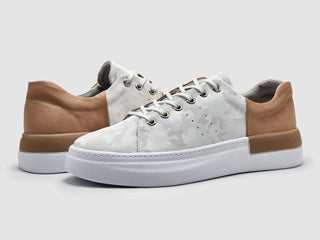Kcr Group - Women's Classic Camo Leather Sneakers