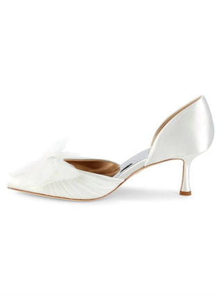 Badgley Mischka - WOMEN METALLIC FESTIVE EMBELLISHED BOW PUMPS