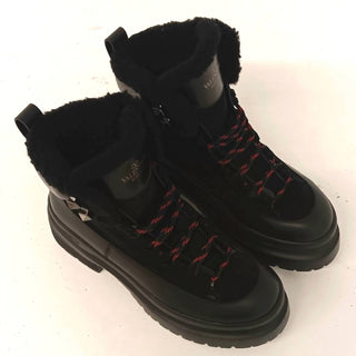 Valentino Garavani - Women's Rockstud Round Toe Lace-up Boots