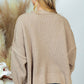 White Birch - Long Sleeve Solid Knit Sweater