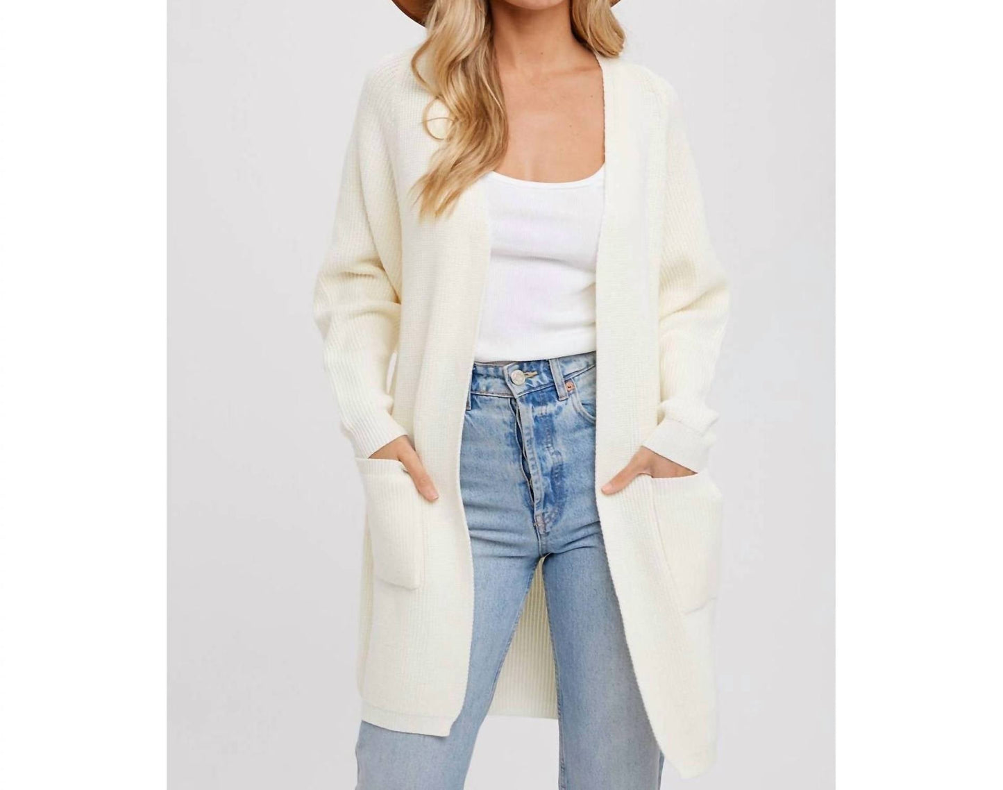 Bluivy - Batwing Sleeve Open Cardigan