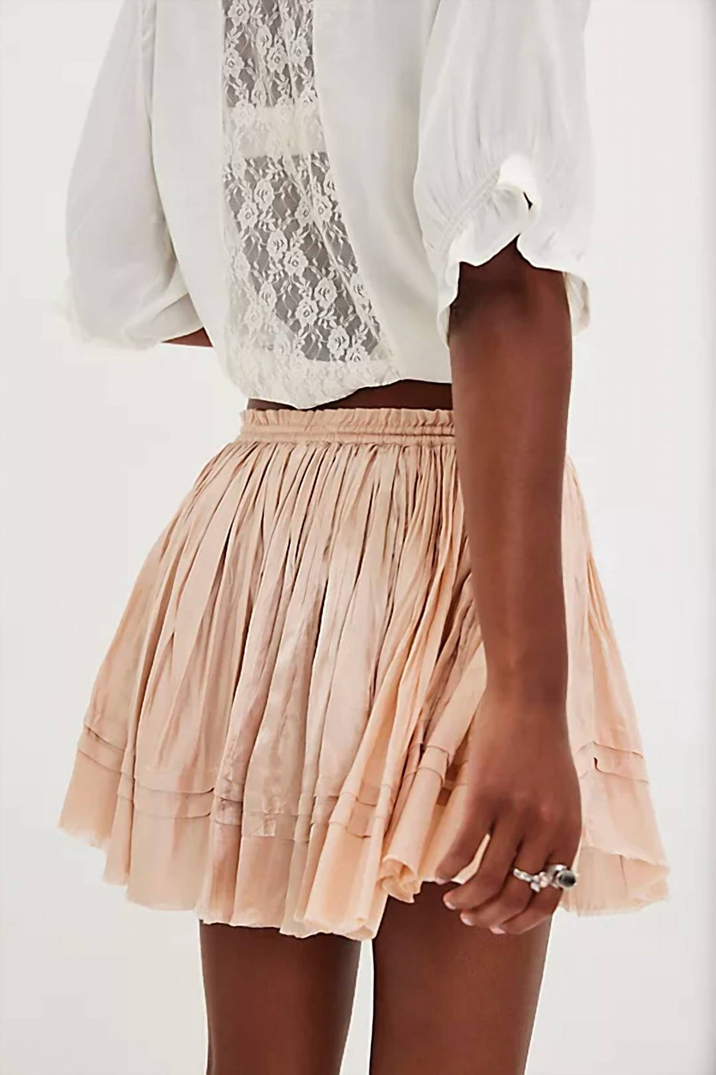 Free People - Third Charm Shine Mini Skirt