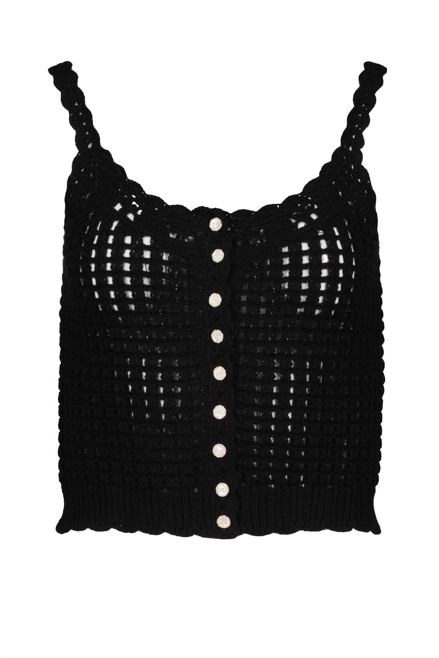 Bishop + Young - Keena Open Crochet Sweater Tank Top