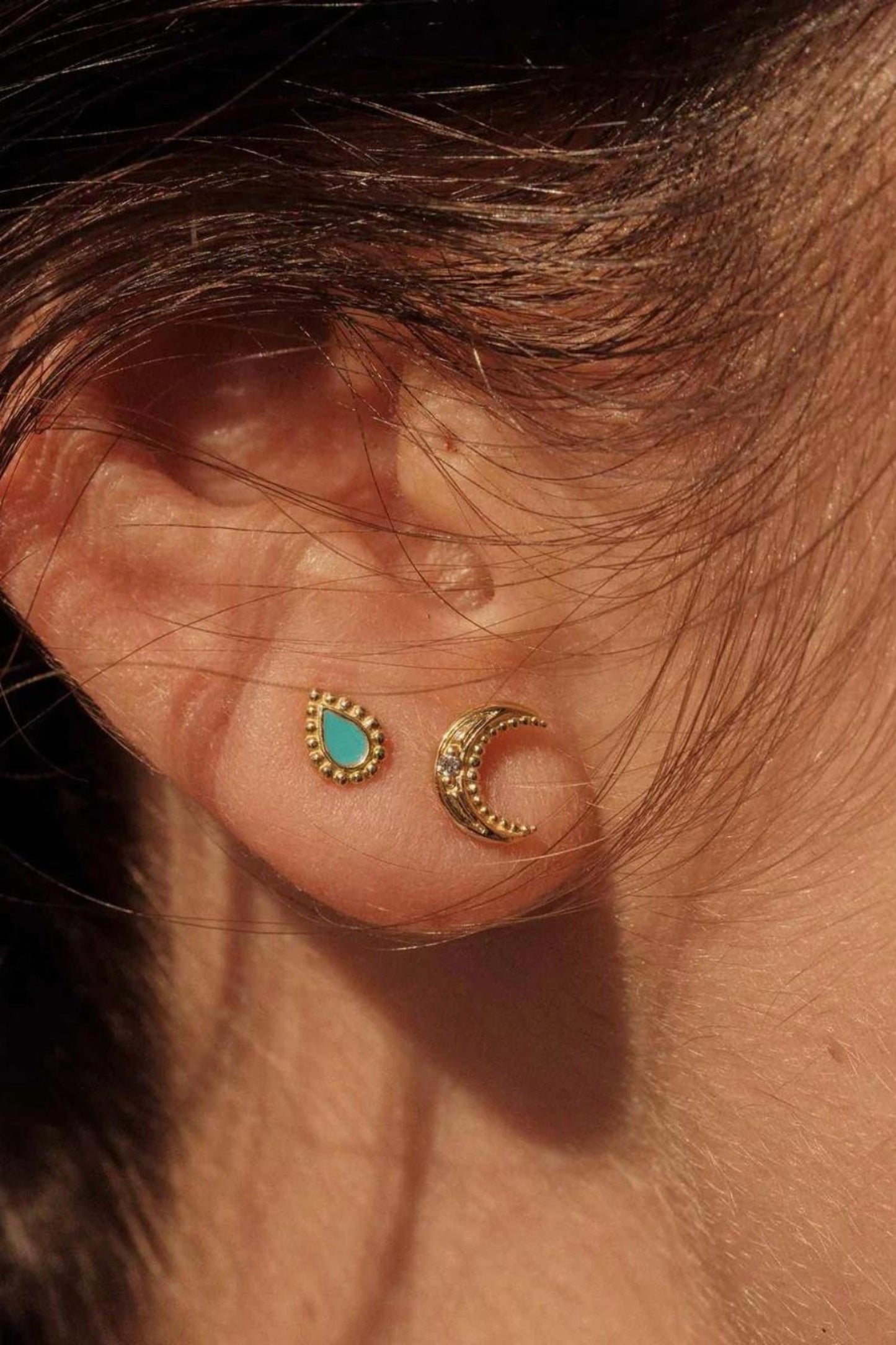 Gigi Clozeau - Women's Petite Moon Earrings