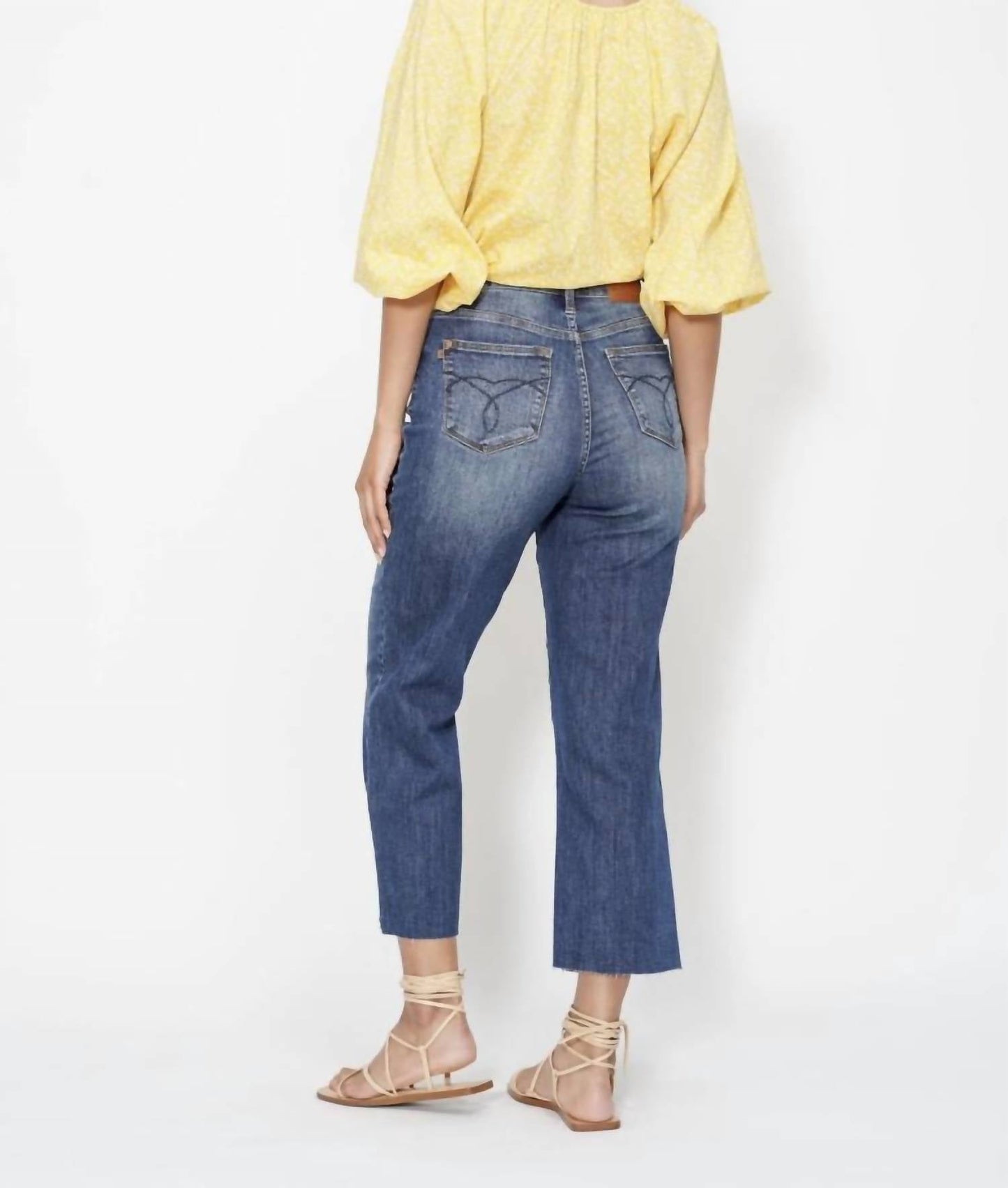 Judy Blue - Cropped Raw Hem Jeans
