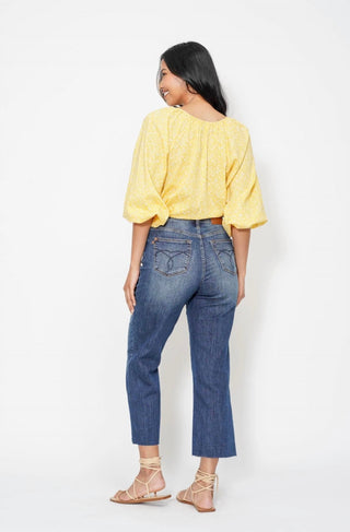 Judy Blue - Cropped Raw Hem Jeans