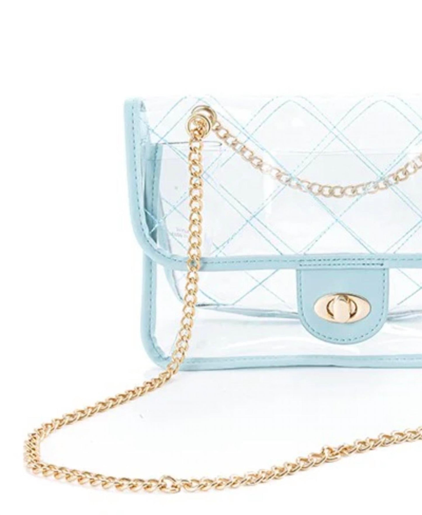 Bella Chic - Women's Quilted Clear Pvc Bag