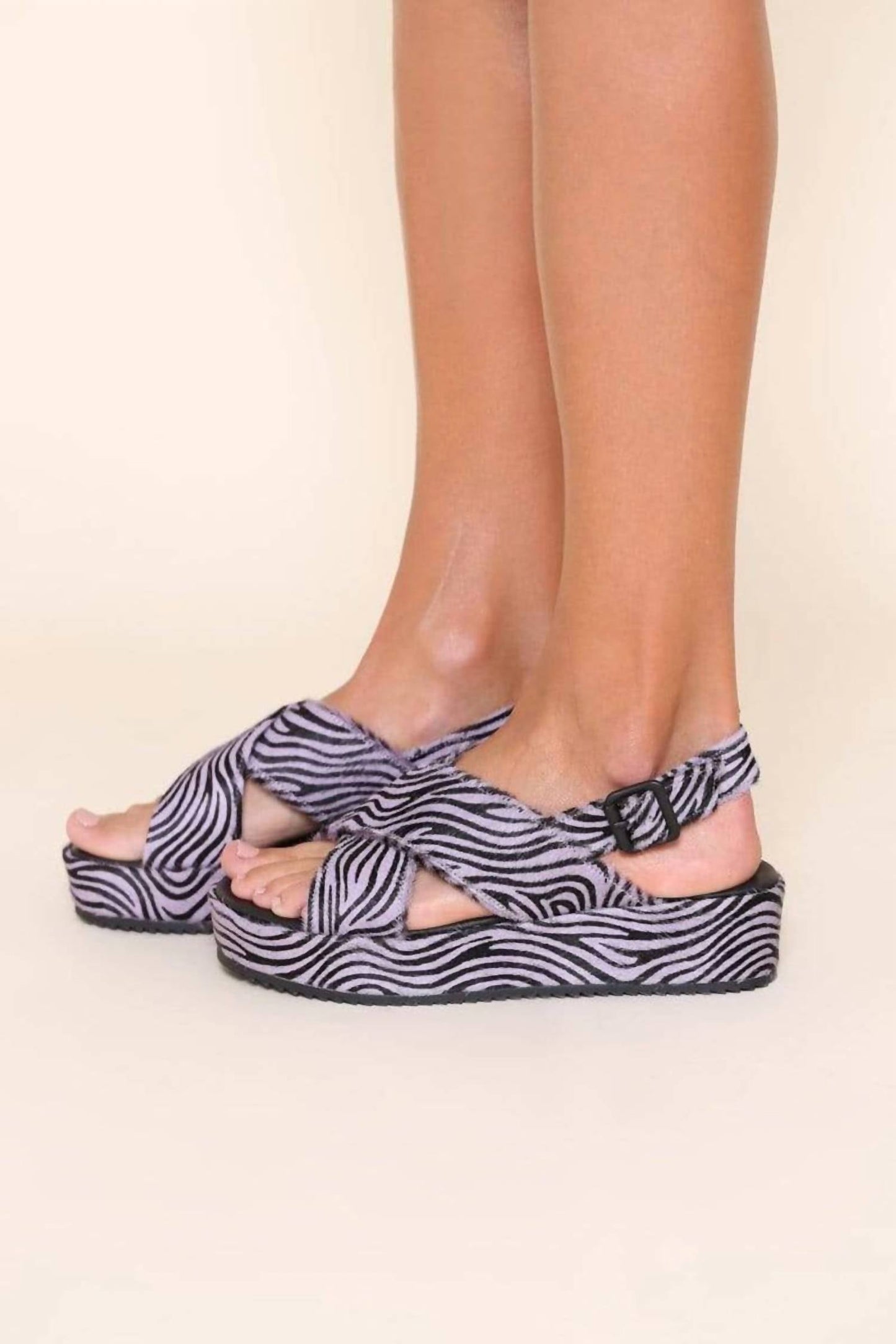 Intentionally Blank - Women's Sum Lilac Zebra Sandals