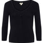 L'Agence - Rowena 3/4 Sleeve Henley Top