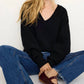 Good American - Cozy Deep V-neck Sweater