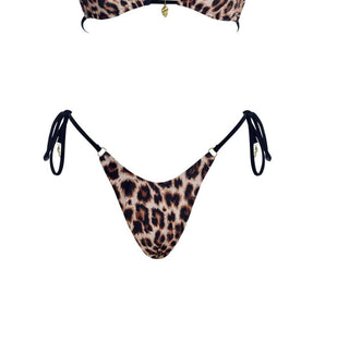 Gigizara - Leopard Luxe Triangle Bikini Top Adjustable Eco Repreve
