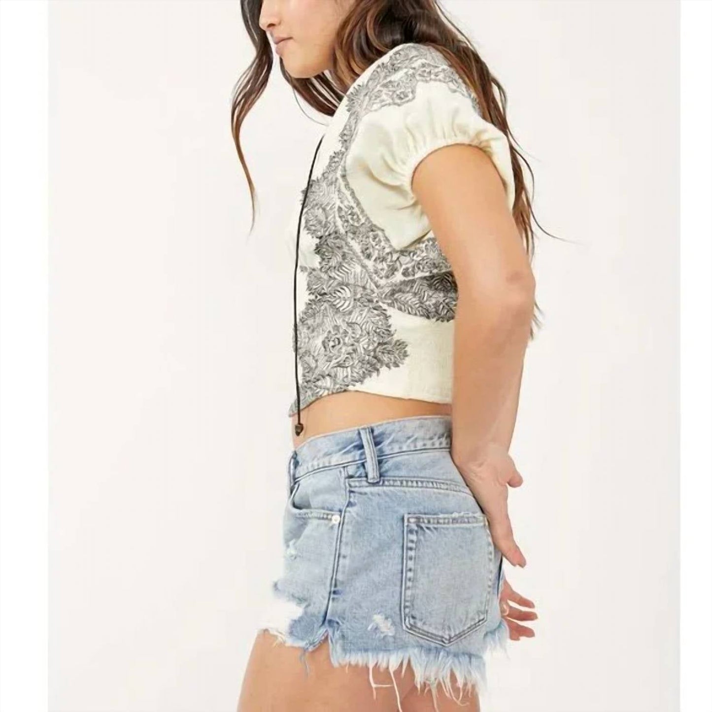Free People - Temecula V-neck Cropped Blouse