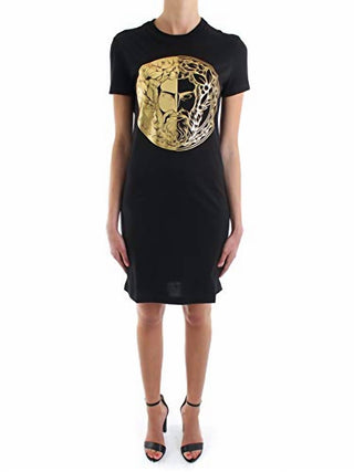 Versace - Couture Women Gold Logo T-Shirt Dress
