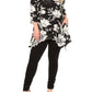 White Mark - Plus Size Floral Scoop Neck Tunic Top with Pockets