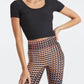 Bandier - Rib Crop Short Sleeve Top