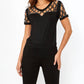 Frank Lyman - Studded Scoop Neck Knit Top