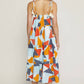 Entro - Abstract Print Midi Dress