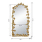 Full Length Arched Wall Mirror With Gold Leaf Accents