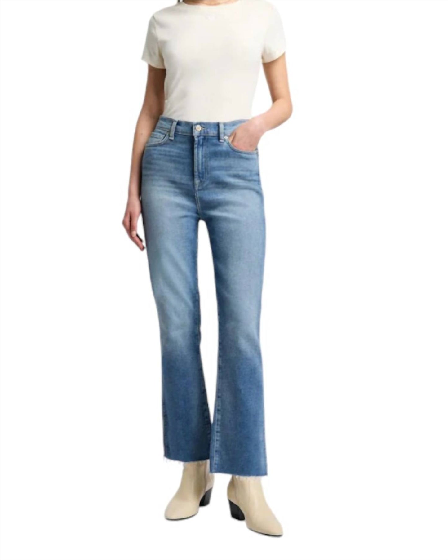 7 For All Mankind - High Waist Slim Kick Be My Baby Jeans