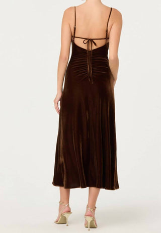 Astr - Valery Velvet Midi Dress