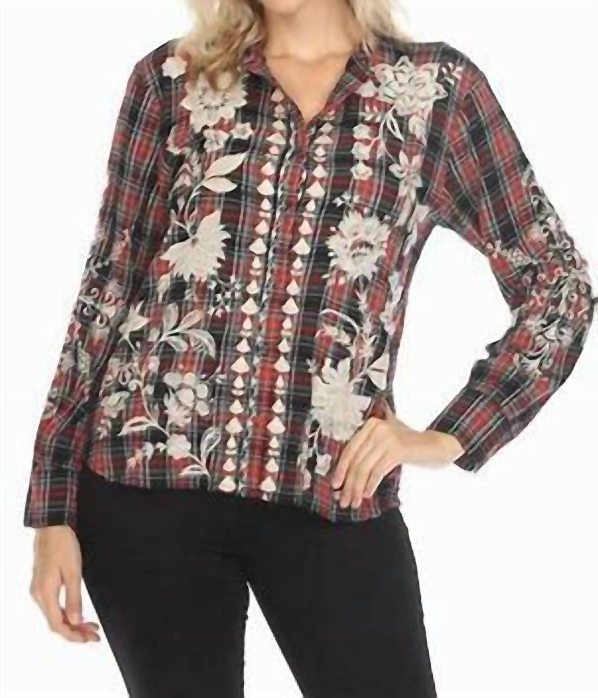 Johnny Was - Mandarin Button Down Shirt