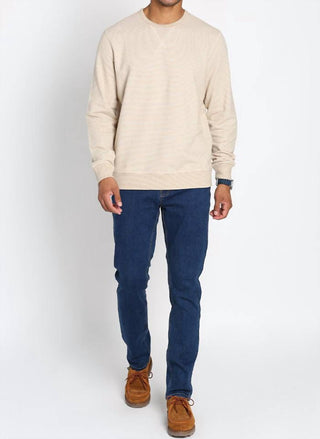 Jachs New York - Striped Sustainable Fleece Crewneck Sweatshirt