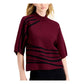 Alfani - High-neck Rayon Blend Elbow Length Sweater