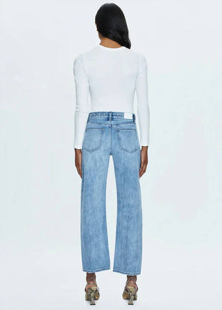 Pistola - Lexi Mid Rise Bowed Straight Jean