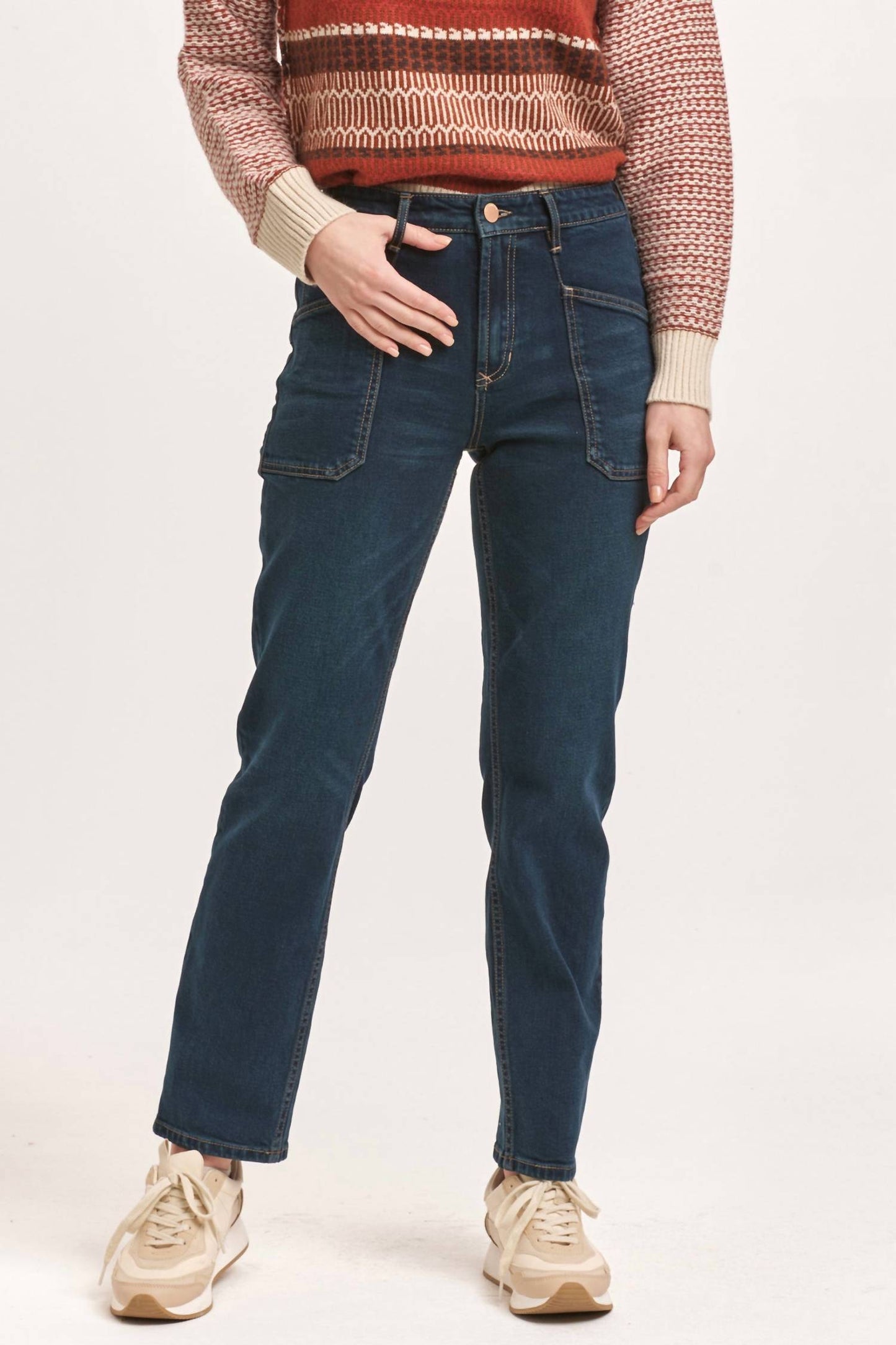 Dear John Denim - Jodi Super High Rise Utility Pockets Straight Jeans