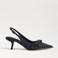 Sam Edelman - Women's Bianka Fabric Pointed Toe Slingback Kitten Heeled Pump