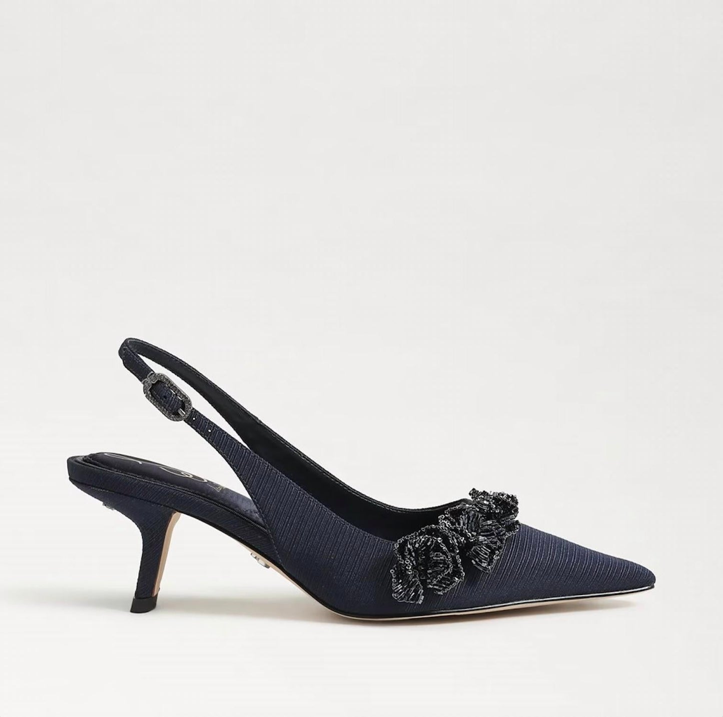 Sam Edelman - Women's Bianka Fabric Pointed Toe Slingback Kitten Heeled Pump
