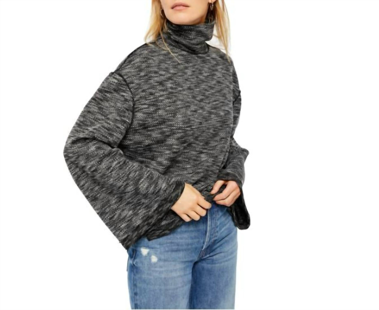 Free People - Sunny Days Wide Sleeve Turtleneck Sweater