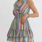 Entro - Fiesta Stripe Sleeveless Ruffle Dress