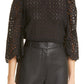 MUNTHE Como Eyelet Organic Cotton Blouse in Black, Size 4 Us