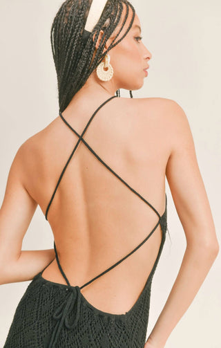 Sage The Label - Beloved Pointelle Halter Mini Dress