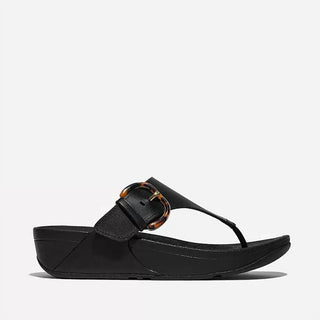 Fitflop - Women Lulu Resin Buckle Leather Toe Post Sandal