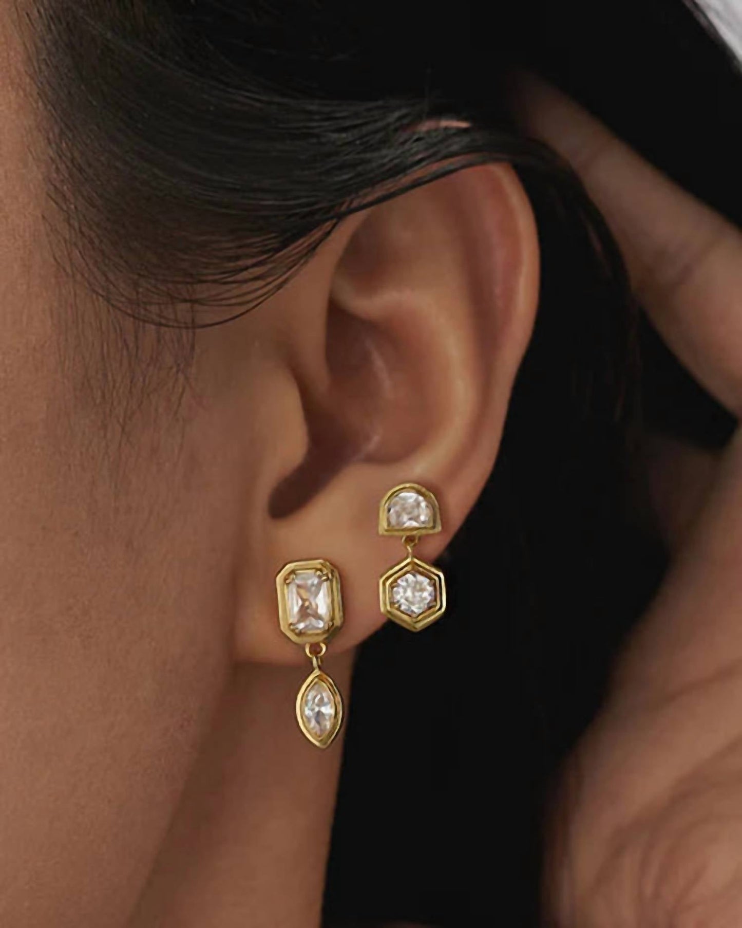 Luv Aj - Women's Star Bezel Studs Set