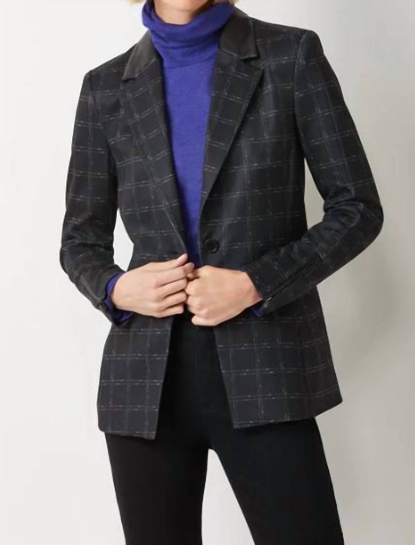 Ecru - Long Sleeve Park Avenue Stretch Blazer