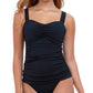 Profile By Gottex - D-Cup Scoop Neck Shirred Tankini Top