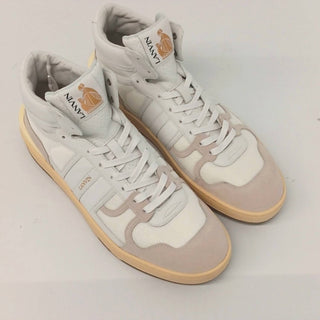 Lanvin - Men's Curb Clay Tennis Leather & Mesh Hi Top Sneakers