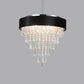 18-inch Modern Crystal Chandelier with Black Velvet Shade