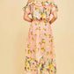 Entro - Floral Lace Up Maxi Dress