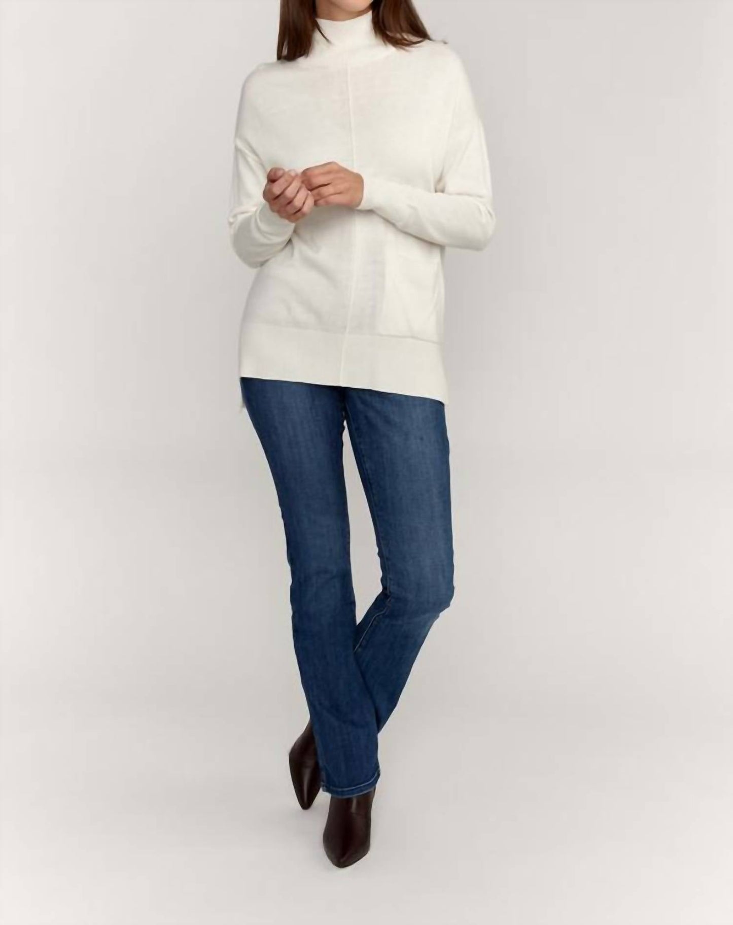 Alison Sheri - Pocket Detail Knit Sweater