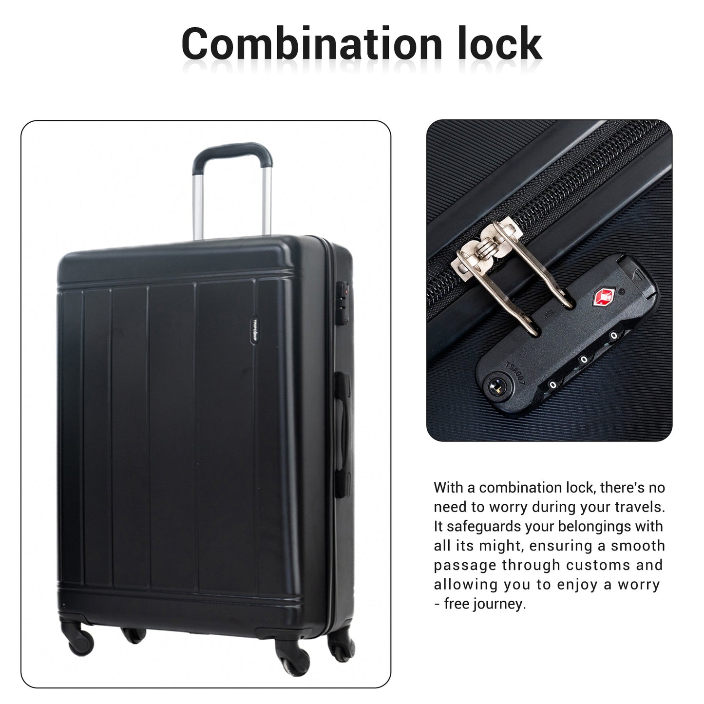 GigaTech 9-Piece Black Luggage Set With TSA Lock