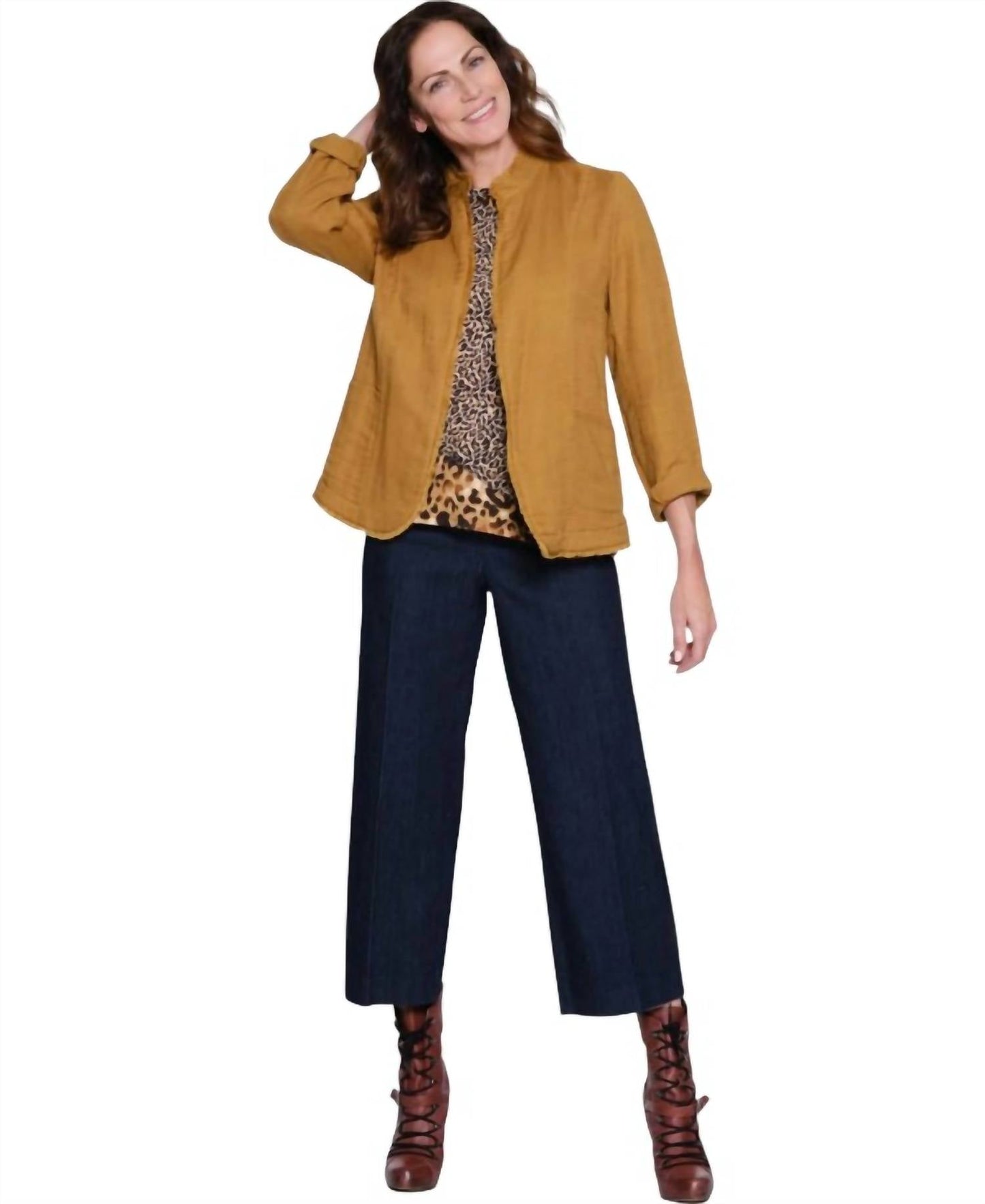A La Carte - Thin Her Wide Leg Crop Pant