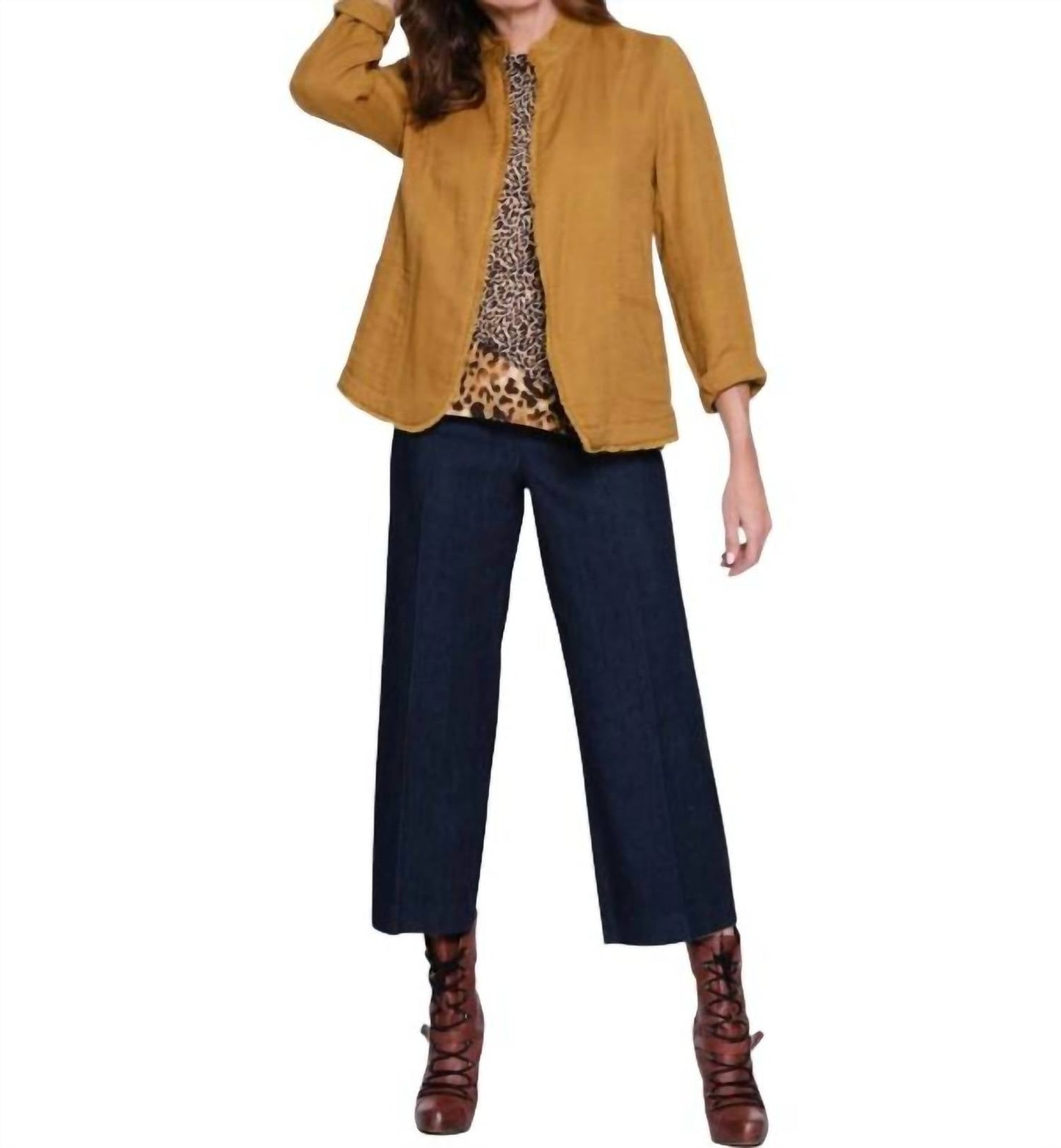 A La Carte - Thin Her Wide Leg Crop Pant
