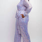 The Curve La - Plus Size Sequins Shirt And Wide-leg Pants Set